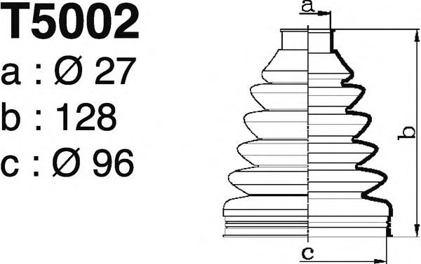 DEPA T5002 Bellow Set, drive shaft